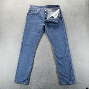 Levi's Straight Leg Jeans in Medium Blue Denim